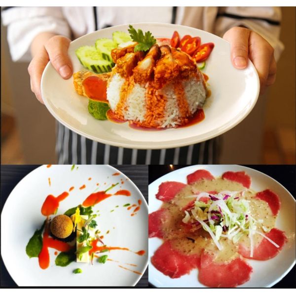 Белая керамическая тарелка Порцелановый обеденный набор Керамическая белая посуда