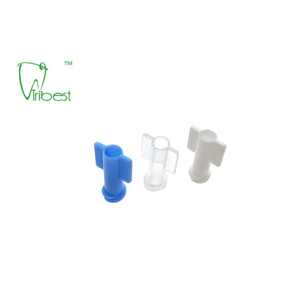 Sterile Luer Lock Luer Slip Dental Syringe Cap Disposable Blue White