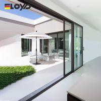 Sección de ventana corredera de aluminio insonorizada con doble acristalamiento y pantalla
