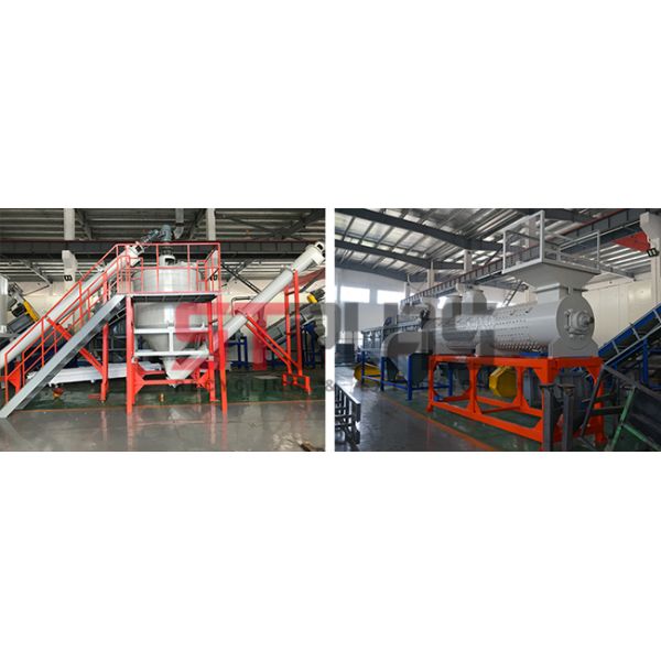 Stainless Steel PET Washing Line Crushing Drying Plant With High Performance