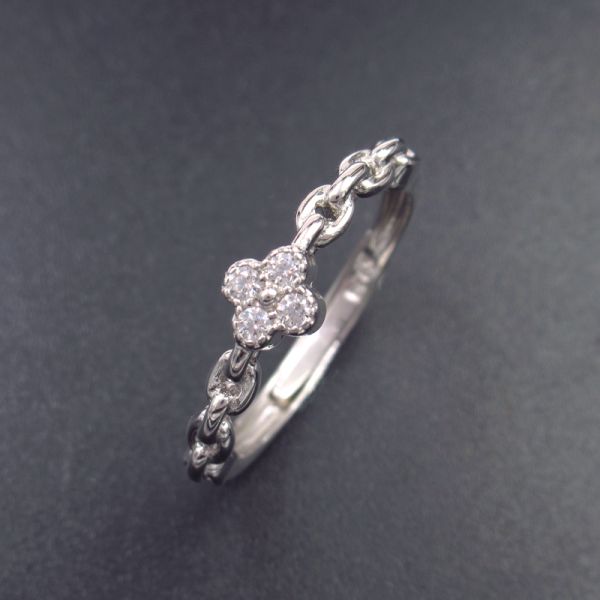 Four Layers Design Silver Pearl Ring Pure 925 Vintage Jewelry For Bigger Finger