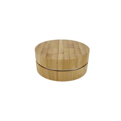Cylinder Shape Bamboo Cosmetic Cream Jar With Aluminum Inner 10g 15g 30g 50g 100g