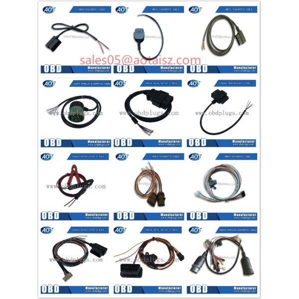 J1962 16 PIN OBD2 OBDII Male to DB25 D-sub 25 Cable 250g Pinout Information to Meet Customer Offer Specifications