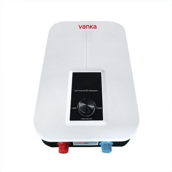 Calentador de agua eléctrico sin tanque blanco de 3,5 a 7,5 kW con pantalla LED