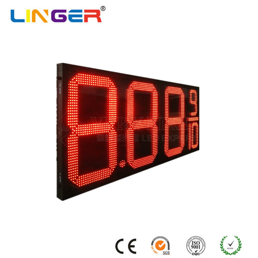IP65 Waterproof LED Gas Price Sign Wireless 470mhz Gas Station Digital Price Signs 8'' 12''