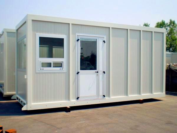 Red Floor Steel Storage Container Homes Waterproof Double Sandwish Panel Wall