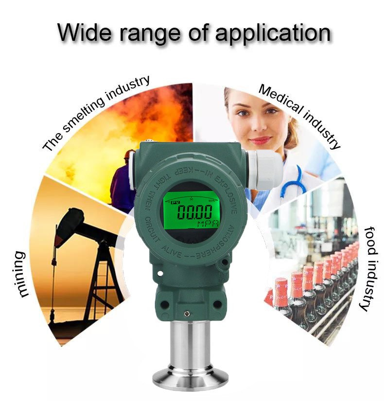 38mm Sanitary Type Shock-Proof Pressure Transmitter Made in 4-20Ma 0.5%FS Performance