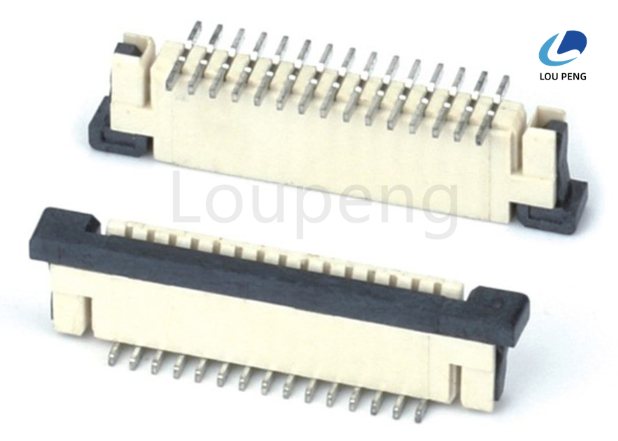 ZIF Connector Type FPC FFC Connector with AC 500V Dielectric Withstanding and LCP Insulation Material RoHS Certification