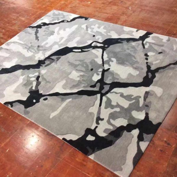 Large Size 3D Teppiche Handmade Antique Style Dragon Carpet with Custom Logo in Black