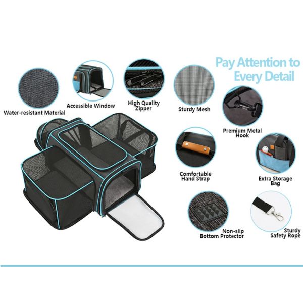 Bolsa para gatos de 20.2*12.5*12 pulgadas para salir, suministros para mascotas muy duraderos y bonitos, no tóxicos, duraderos y lavables. El paquete incluye 1 X Suministros para mascotas Rosa/Azul/Verde