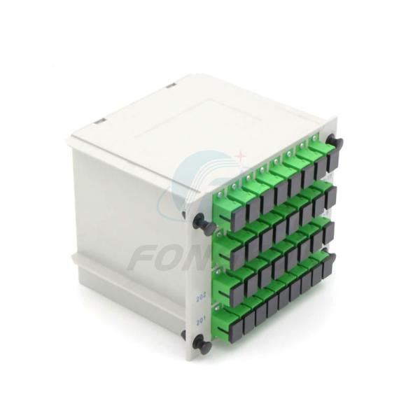 FTTH Sc Apc 1x32 Plug In Outdoor Fiber Splitter Passive Optical Coupler