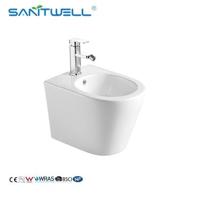 Tamanho branco de Hung Bidet 480*370*325 milímetro da parede da bandeja do WC do banheiro SWJ0131, assoalho - bidê montado