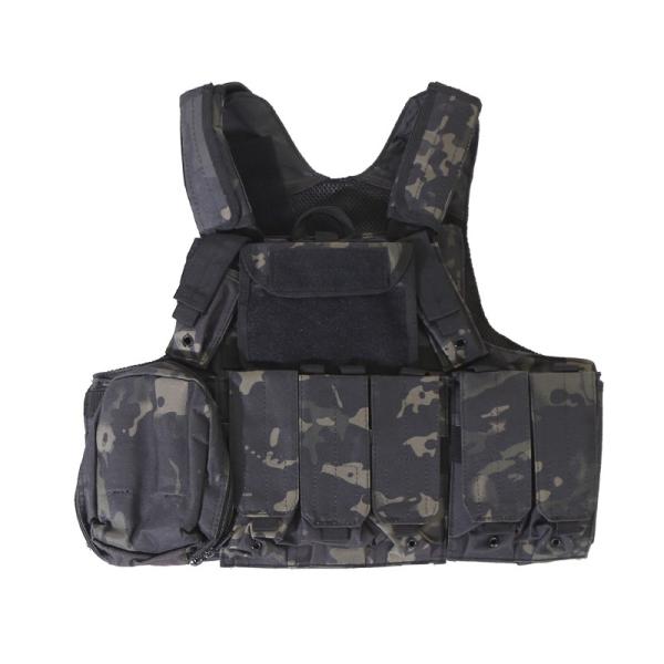 Veste multifuncional ajustável de tecido de poliéster para treino e proteção corporal