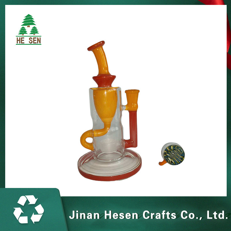 Irregular Tobacco 8 Inch SGS Water Pipes Glass Bongs