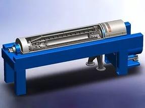 Professional Spirulina Industrial Decanter Centrifuge For Water Treatment Plant 30/11 kw