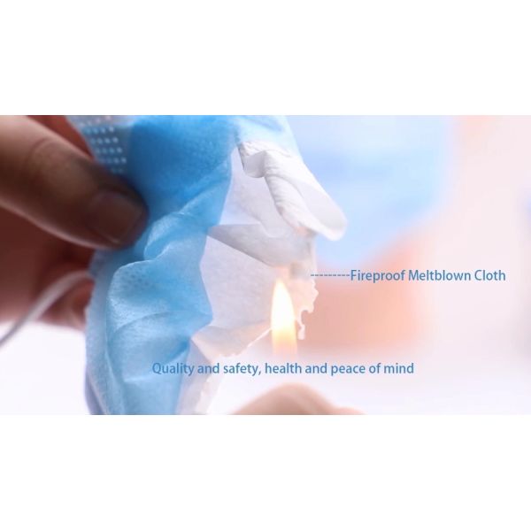 Droplets White Cotton 3 Ply Earloop Disposable Medical Face Mask