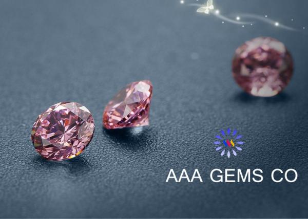 0.2 CT Pink Moissanite Loose Stones In Size 3.25 MM Round Shape