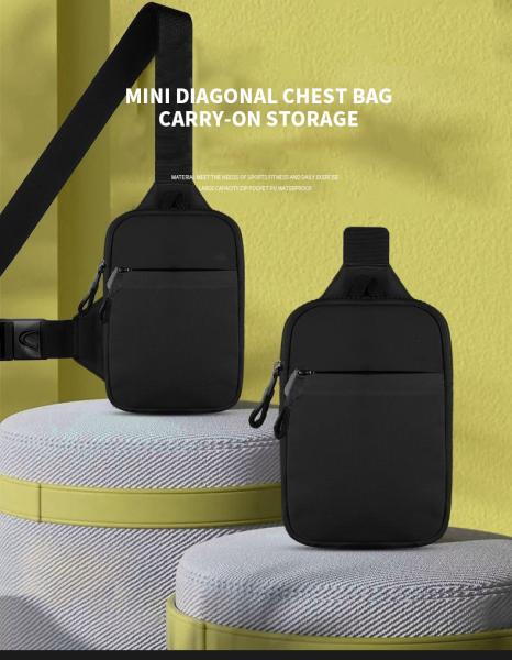Polyester Sports Crossbody Purse for Men and Women All Seasons Mini Chest Bag