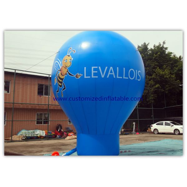 6m High Blue Giant Inflatable Advertising Balloon For Music Concerts