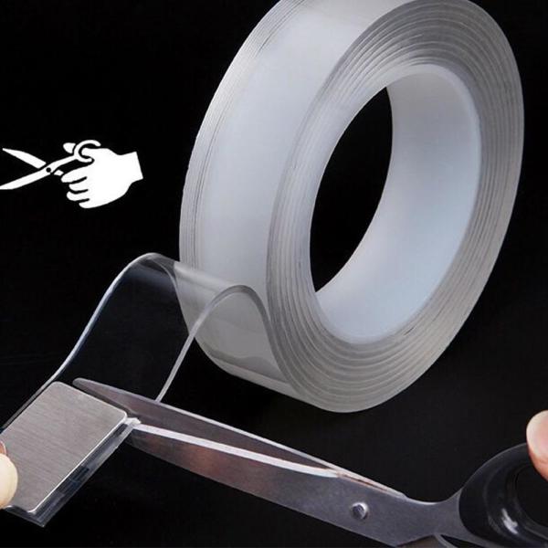 Non Marking Thin Nano Tape Double Sided Adhesive Tape 5m/Roll