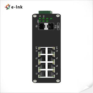Managed Ethernet Switch Industrial 8 Port 10/100/1000T to 2-Port 1000X Gigabit SFP Fiber