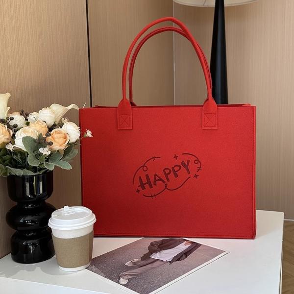 New Style Fashion Canvas Tote Bag With Long Rope Handle Colorful Laminated Cotton Magnetic Buckle Patterned Letters Tote Bag Letter Pattern Direct From Manufacturer Wholesale