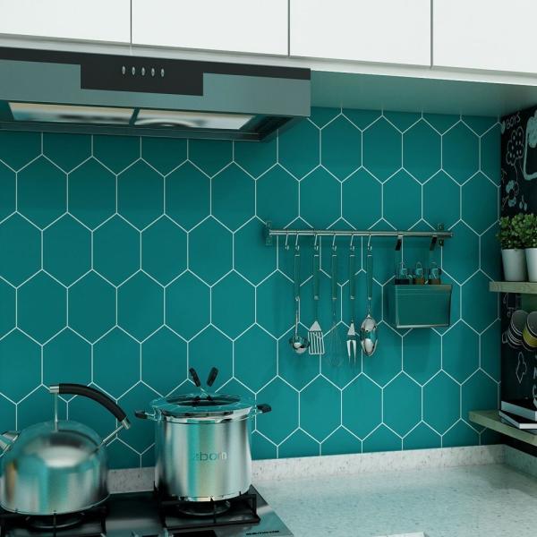 Moisture-Proof Ceramic Tiles 3D Wallpaper for Kitchen Wallpaper Bathroom 3d Wall Stickers