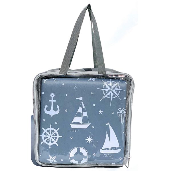 Water Resistant Bath Kneeling Pad With Dreamlike Nautical Theme Design