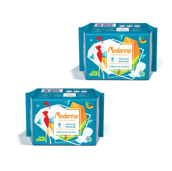 Algodão biodegradável de Chip Sanitary Napkins Pads Antibacterial do aníon das mulheres