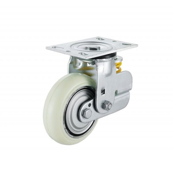  Heavy Duty  Iron Core Pu Spring Loaded  Shockabsorbingcaster Caster Wheels Laser Welding Machine