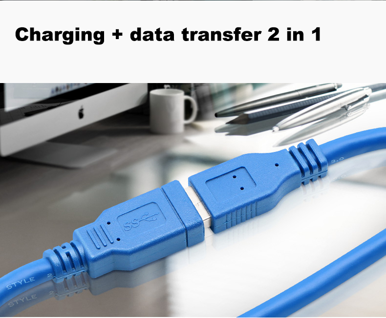 Удлинительный кабель USB 3.0 5 Гбит/с, от гнезда к штекеру, для принтера и зарядки