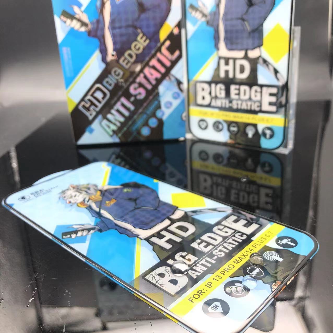 Full Glue Glass Mobile Phone Screen Protector 0.4mm HD White Tiger Big Edge