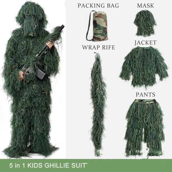 Desert Field Jungle Sniper Ghillie Suit Camouflage Polyester