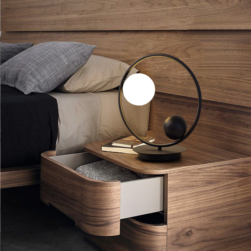 Alrededor del diámetro lámpara de oro/negra de los 35cm de la altura los 40cm del color de mesita de noche