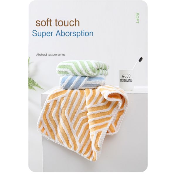 Thickened Woven Sustainable Jacquard Coral Fleece Dishcloth Microfiber Cleaning Rag