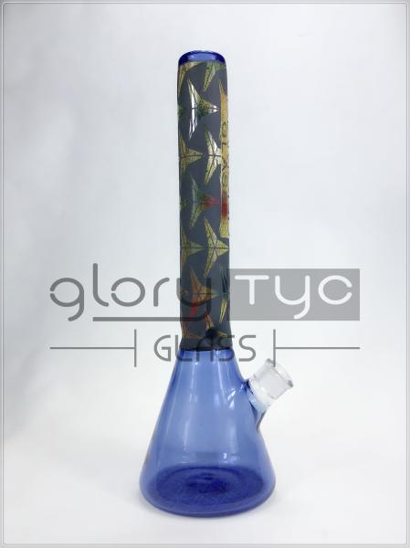 a taça de vidro fêmea gravada da tubulação de água de 18.8mm cabeça tribal bongs