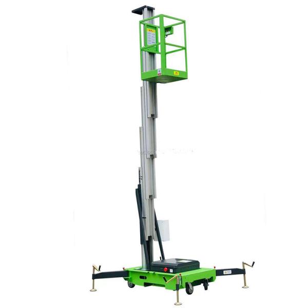 6m Height Double Masters Aluminum Hydraulic Man Lift For Maintenance