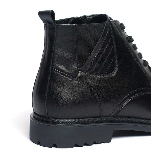 OEM ODM Breathable Black Mens Lace Up Dress Boots