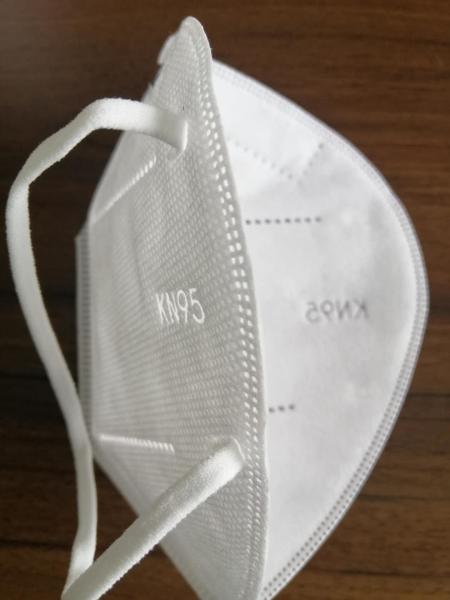 Máscara protetora branca de Haze Proof KN95 da poeira com a faixa elástica da orelha