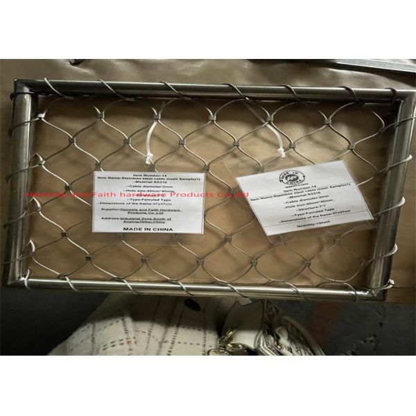 2mm Cable Diameter Helideck Nets 40mm Hole Size 316L