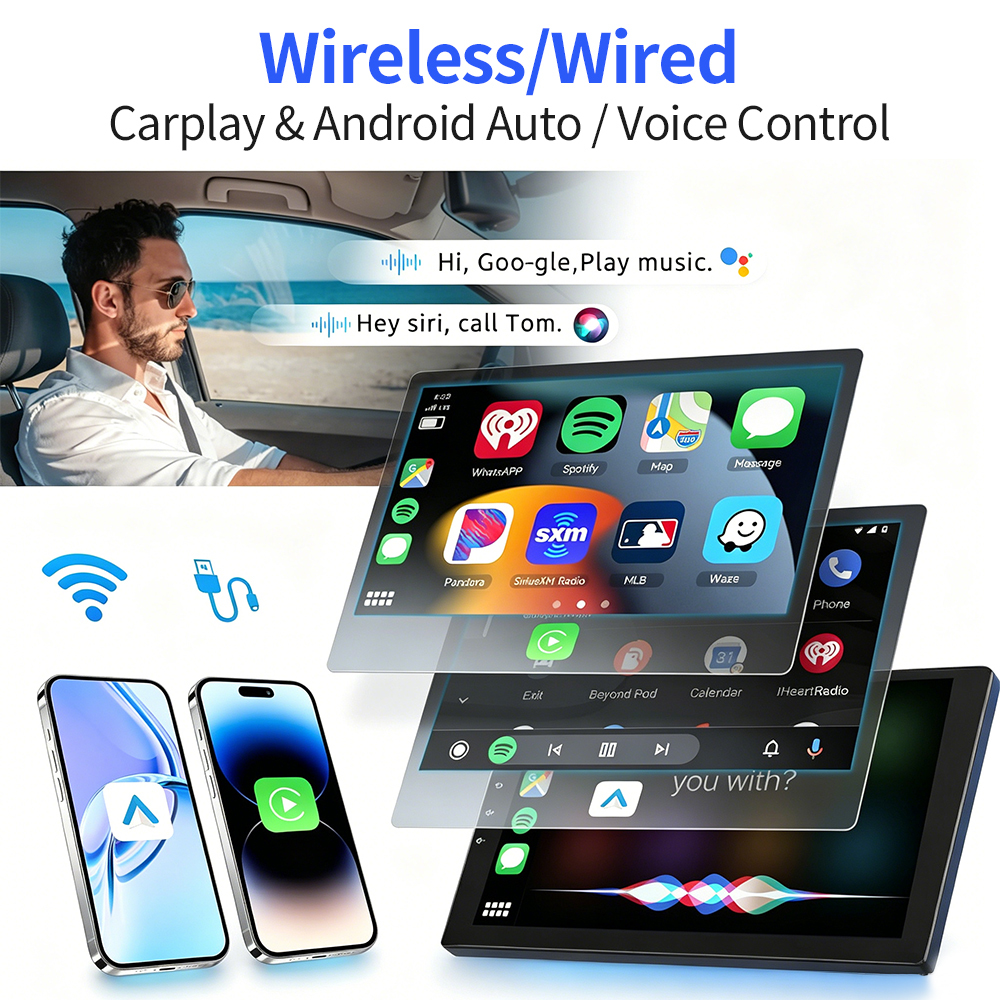 Universal SM6350 Android Ai Adapter Carplay Box Dual Screen Usb Plug And Play