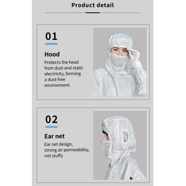 чистой комнаты одежд предохранения пыли одежды корпии халата esd носка чистой комнаты свободной от противостатической анти- статическая