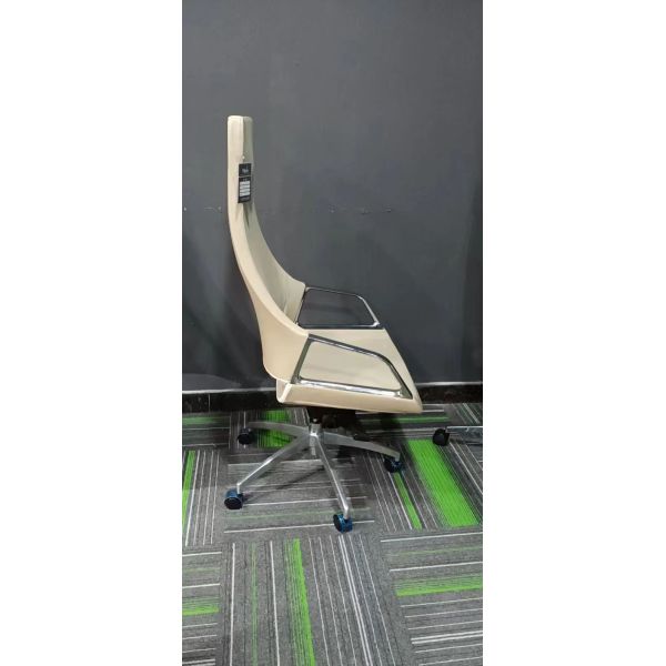 Captains PU Leather Office Chair High Back Aluminium Leg