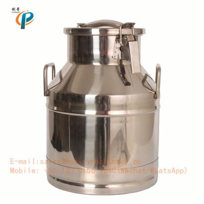 le lait d'acier inoxydable de 5,25 gallons 20L peut, conteneur verrouillable de lait pour la ferme, bcuekt de lait de laiterie