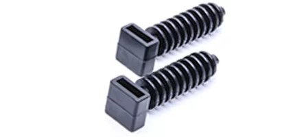 Black Self Adhesive Cable Tie Mounts CE ROHS Vibration Resistant
