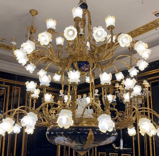 Европейская элегантность Большой 2-этажный фойе Люстра Большие светильники Музеи Исторические здания