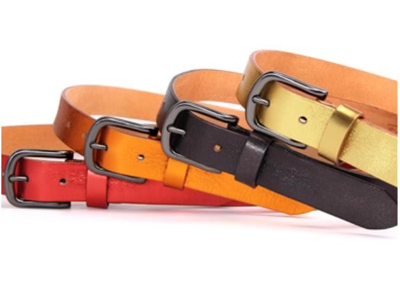 Случайный пояс дамы Ковхиде пряжки Пин логотипа печати кожаный