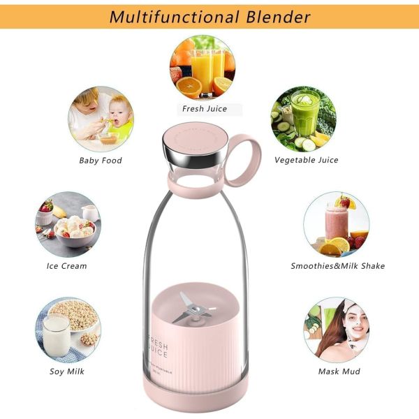 Portable USB Personal Juicer for Fresh Fruit Smoothies and Shakes 3.94*4.02*9.84inch