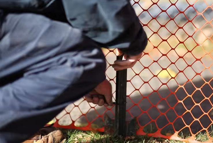 Proteção Rede de vedação de plástico Aviso de cor Rede de plástico 100% PE