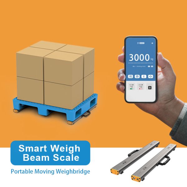 Portable Weighing Scale with Bluetooth Thermal Label Printing 1500kg Capacity and Aluminum Monocoque Body